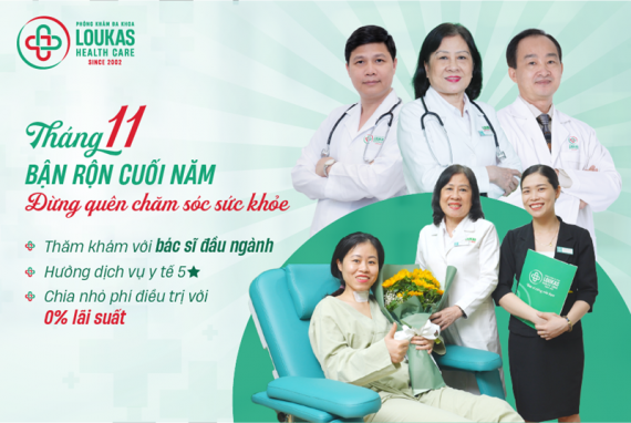 Ưu đãi tháng 11: Cơ hội chăm sóc sức khỏe toàn diện tại Loukas