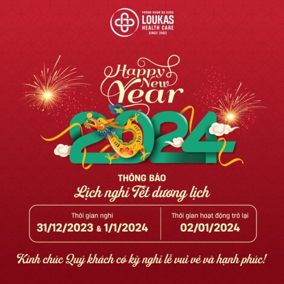 Phòng khám Đa khoa Loukas thông báo lịch nghỉ Tết Dương lịch